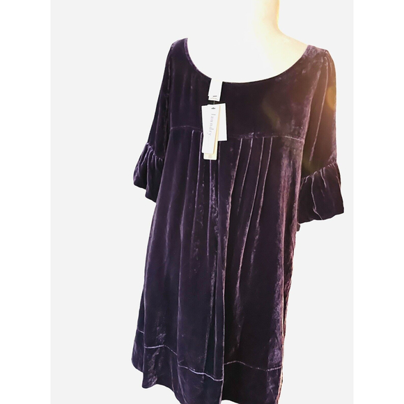 Laundry by Design dress plum velour size 8 - Picture 2 of 5